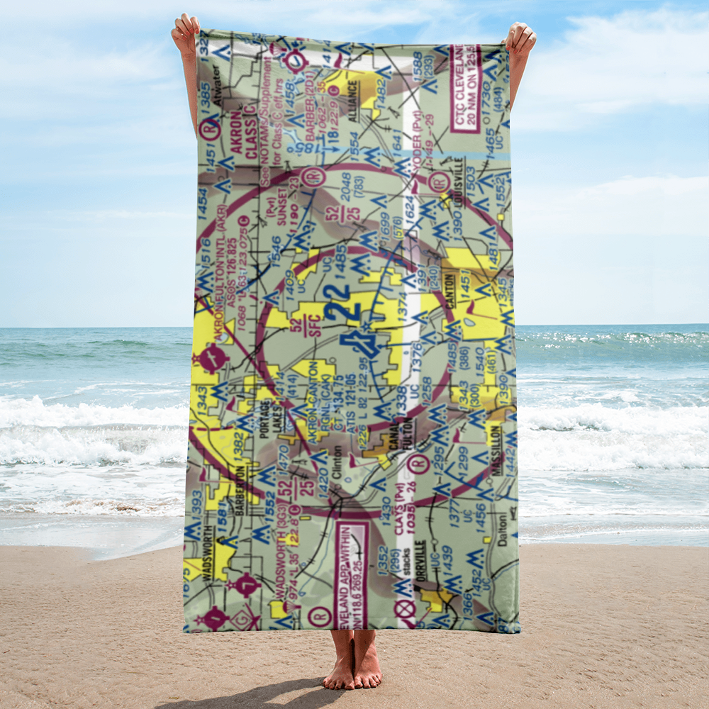 Akron Canton Regional Airport (CAK) VFR Sectional Towel 