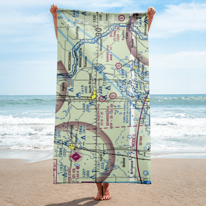 Al's Due North Airport (MY90) VFR Sectional Towel