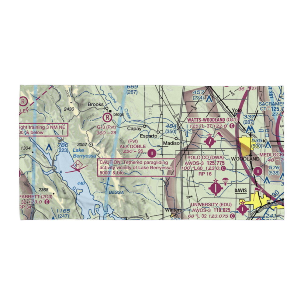 Ala Doble Airport (CA34) VFR Sectional Towel 