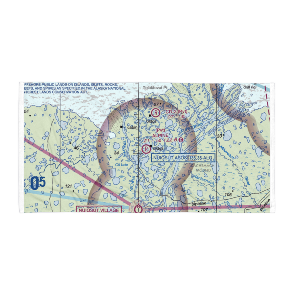 Alpine Airstrip (AK15) VFR Sectional Towel 
