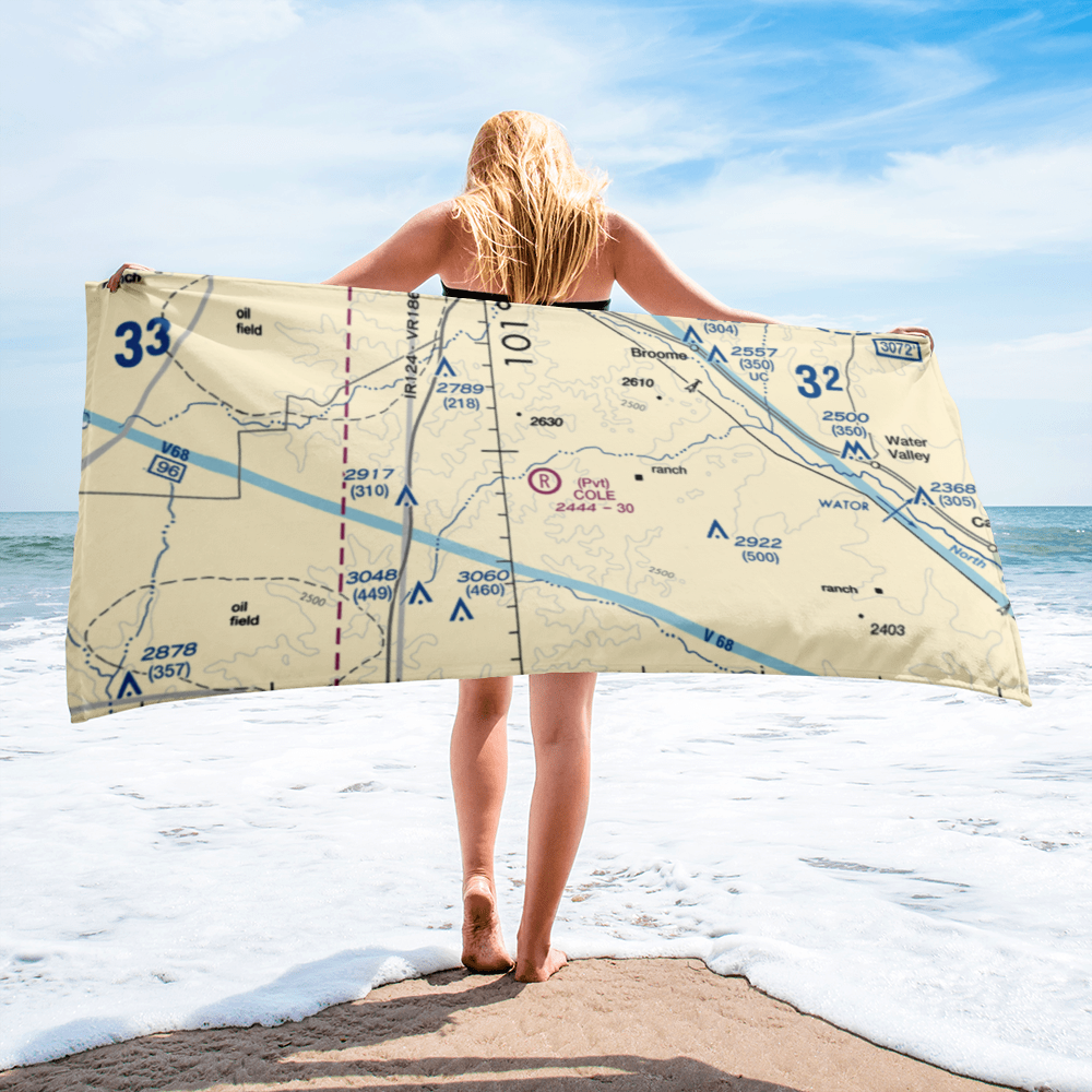 Alvie Cole Ranch Airport (TS95) VFR Sectional Towel 