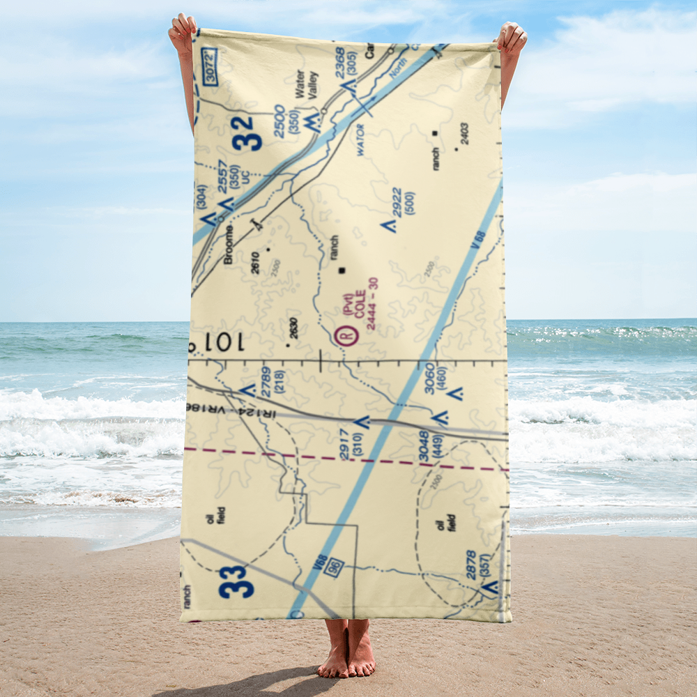 Alvie Cole Ranch Airport (TS95) VFR Sectional Towel 