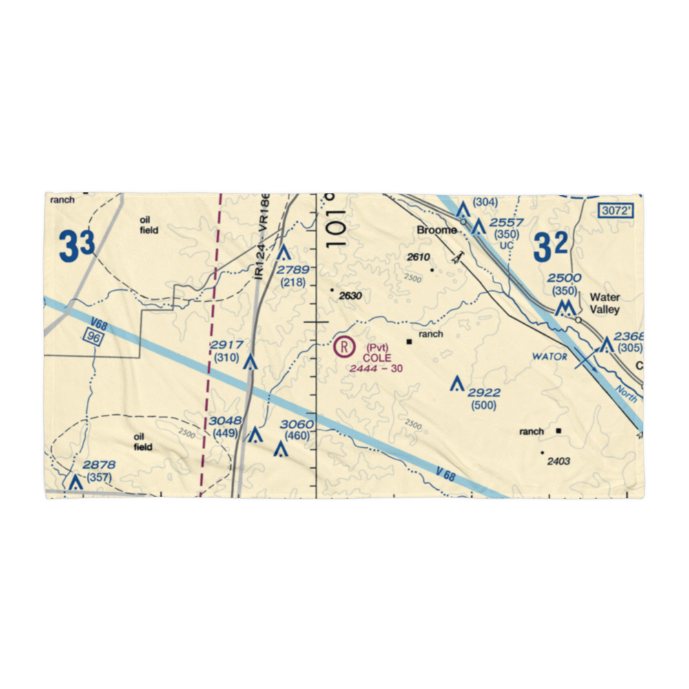 Alvie Cole Ranch Airport (TS95) VFR Sectional Towel 