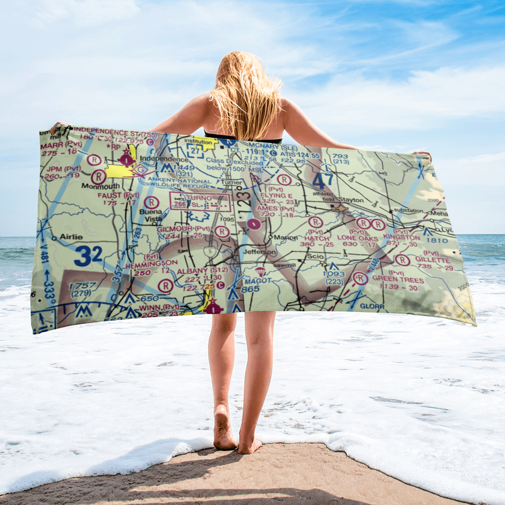 Ames Airport (21OG) VFR Sectional Towel 