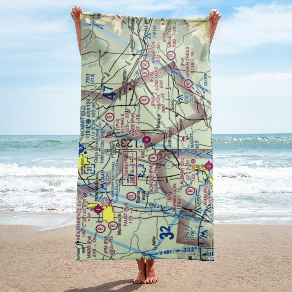 Ames Airport (21OG) VFR Sectional Towel 