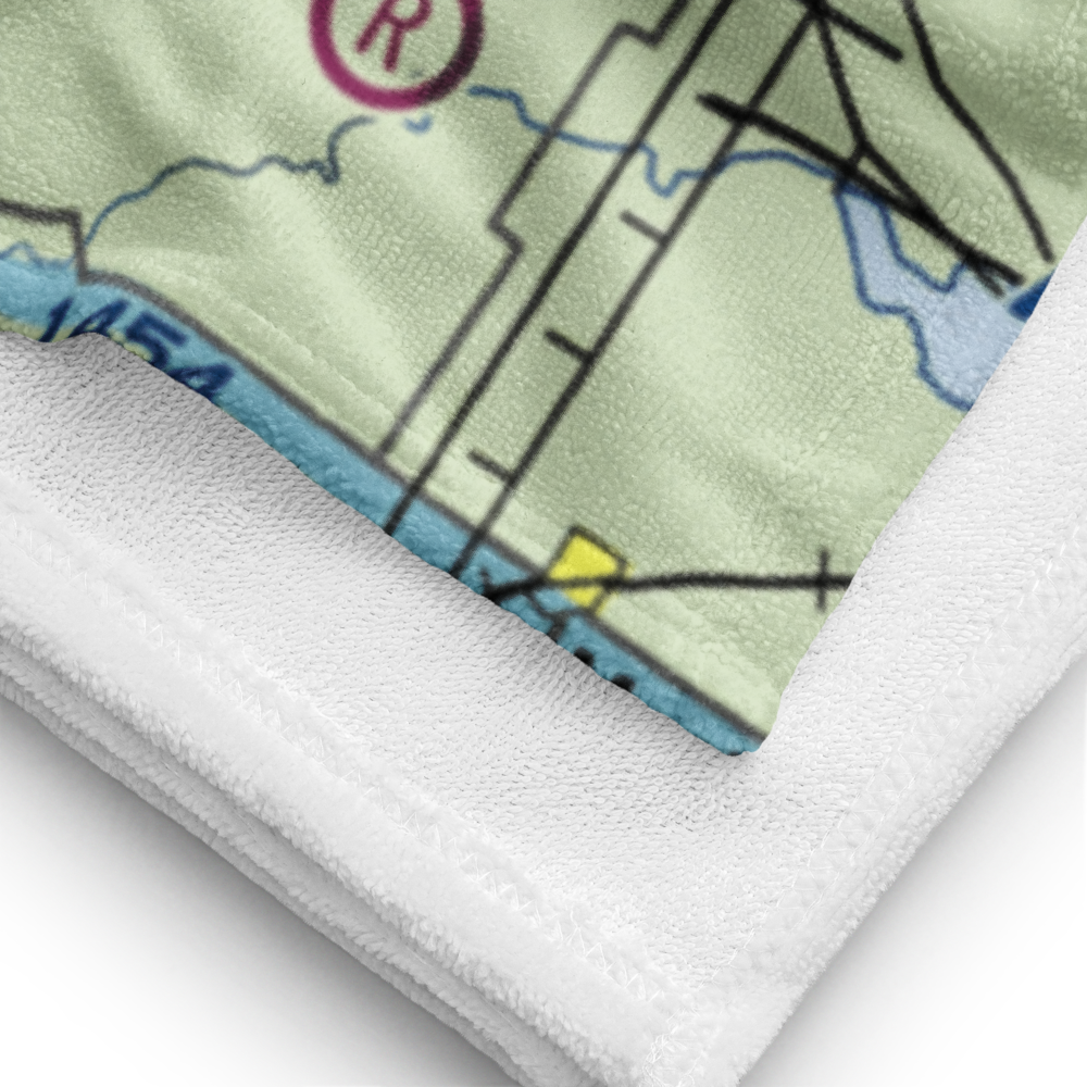 Angle Bar M Airport (MU07) VFR Sectional Towel 