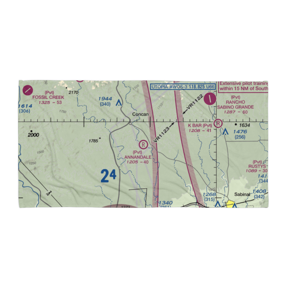 Annandale Ranch Airport (2XS7) VFR Sectional Towel 