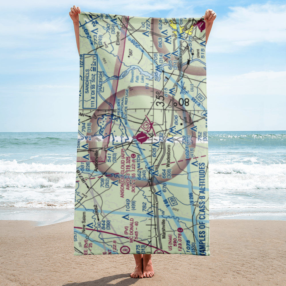 Anson County Airport - Jeff Cloud Field (AFP) VFR Sectional Towel 
