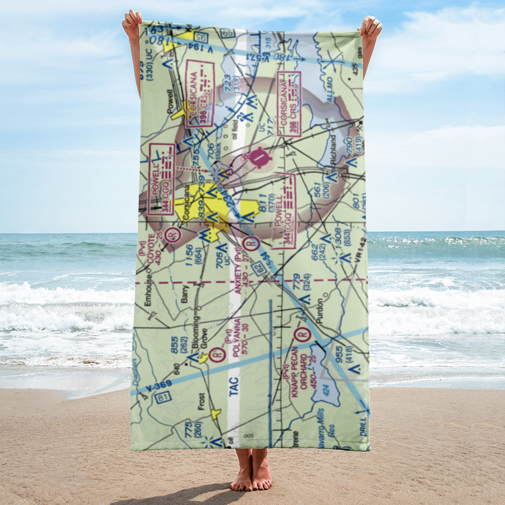 Anxiety Aerodrome (TA05) VFR Sectional Towel 