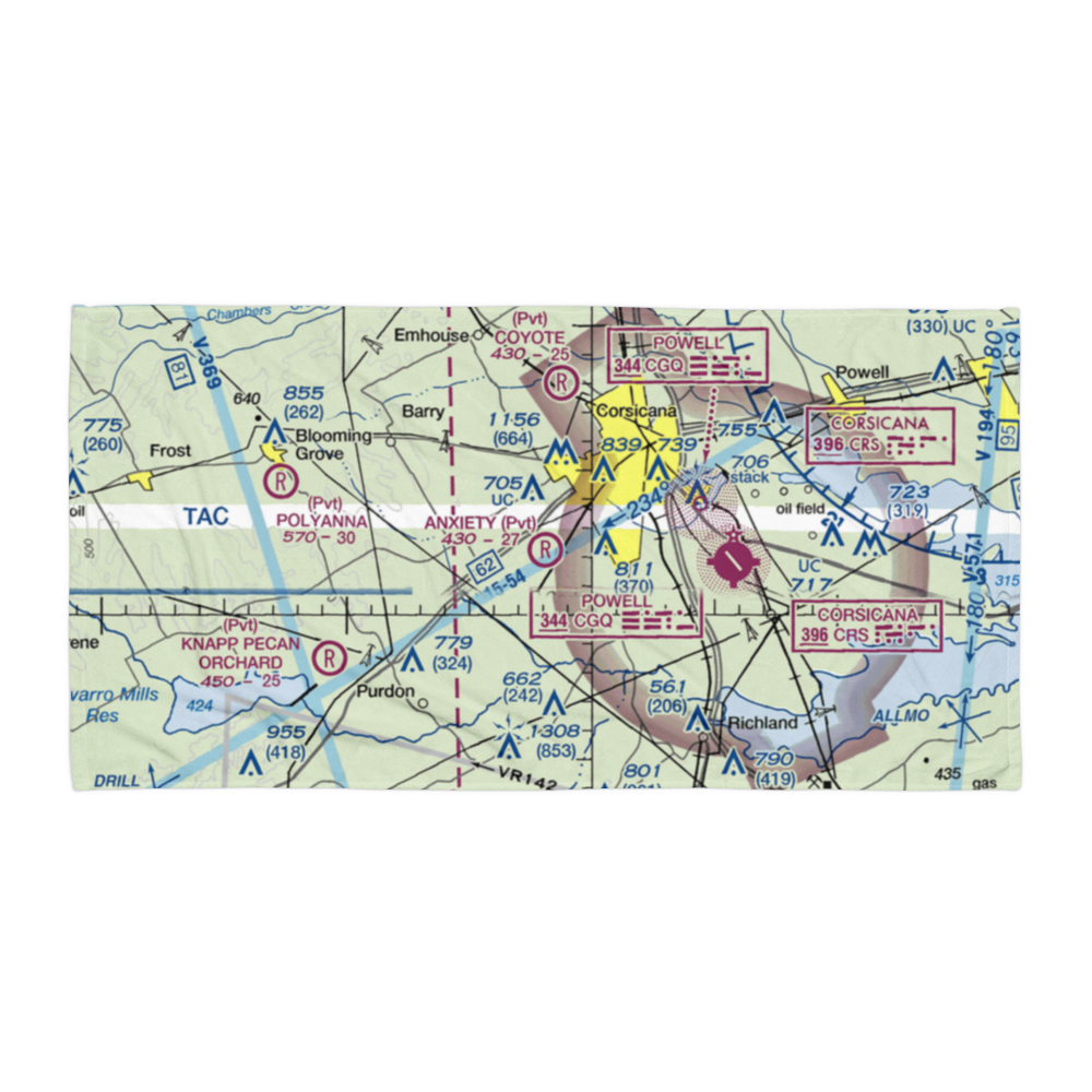 Anxiety Aerodrome (TA05) VFR Sectional Towel 