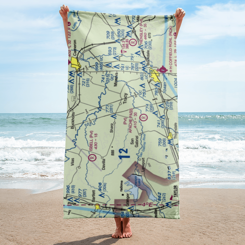 Apache Pass Airport (4XA4) VFR Sectional Towel 