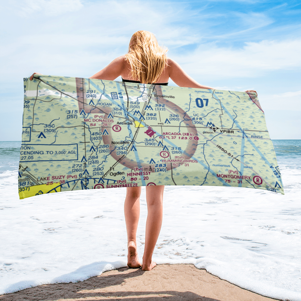 Arcadia Municipal Airport (X06) VFR Sectional Towel 