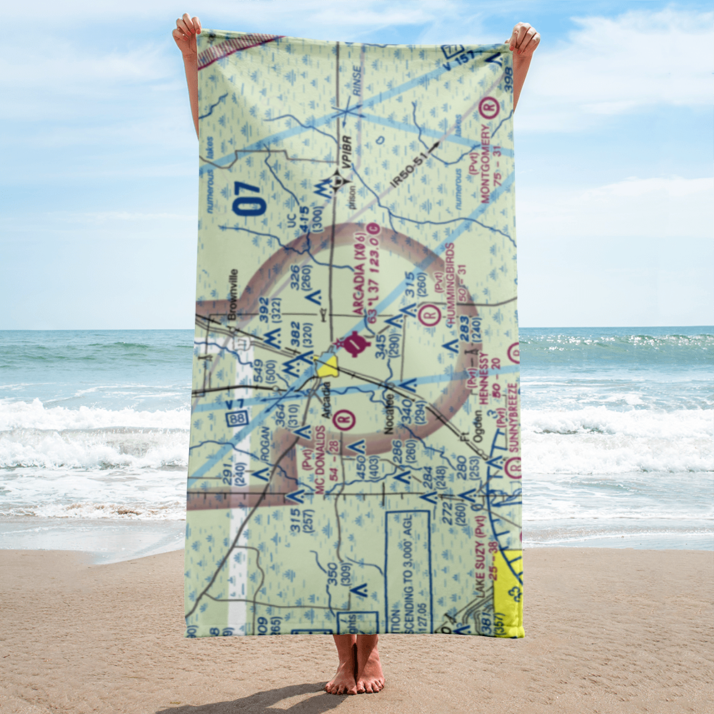Arcadia Municipal Airport (X06) VFR Sectional Towel 