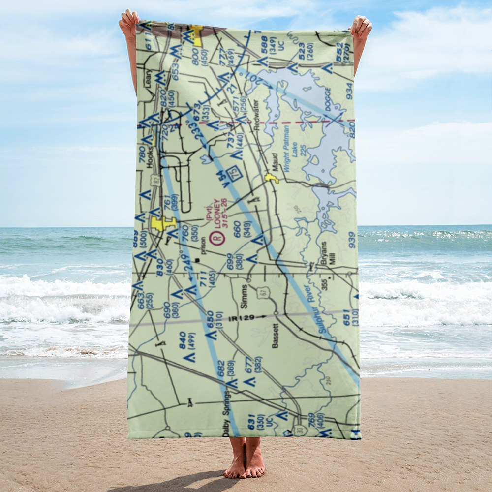 Ashford Field (7TX9) VFR Sectional Towel 