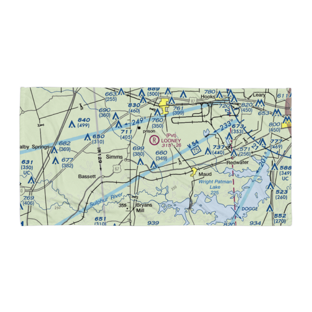 Ashford Field (7TX9) VFR Sectional Towel 