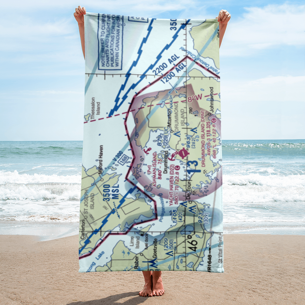 Ashman Island Seaplane Base (1MI0) VFR Sectional Towel 