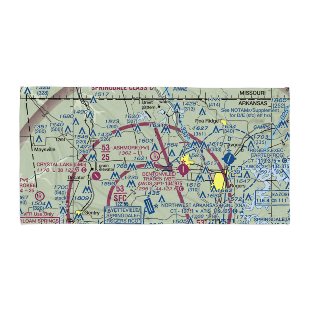 Ashmore Field (2AR5) VFR Sectional Towel 