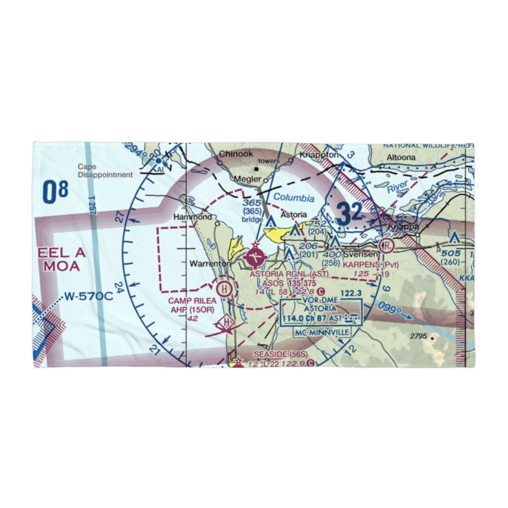 Astoria Regional Airport (AST) VFR Sectional Towel 