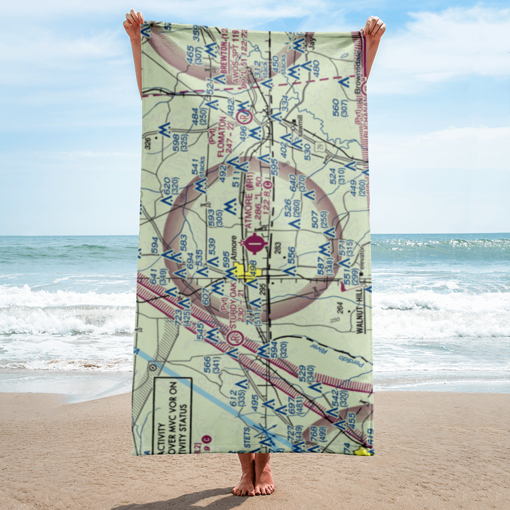 Atmore Municipal Airport (0R1) VFR Sectional Towel 