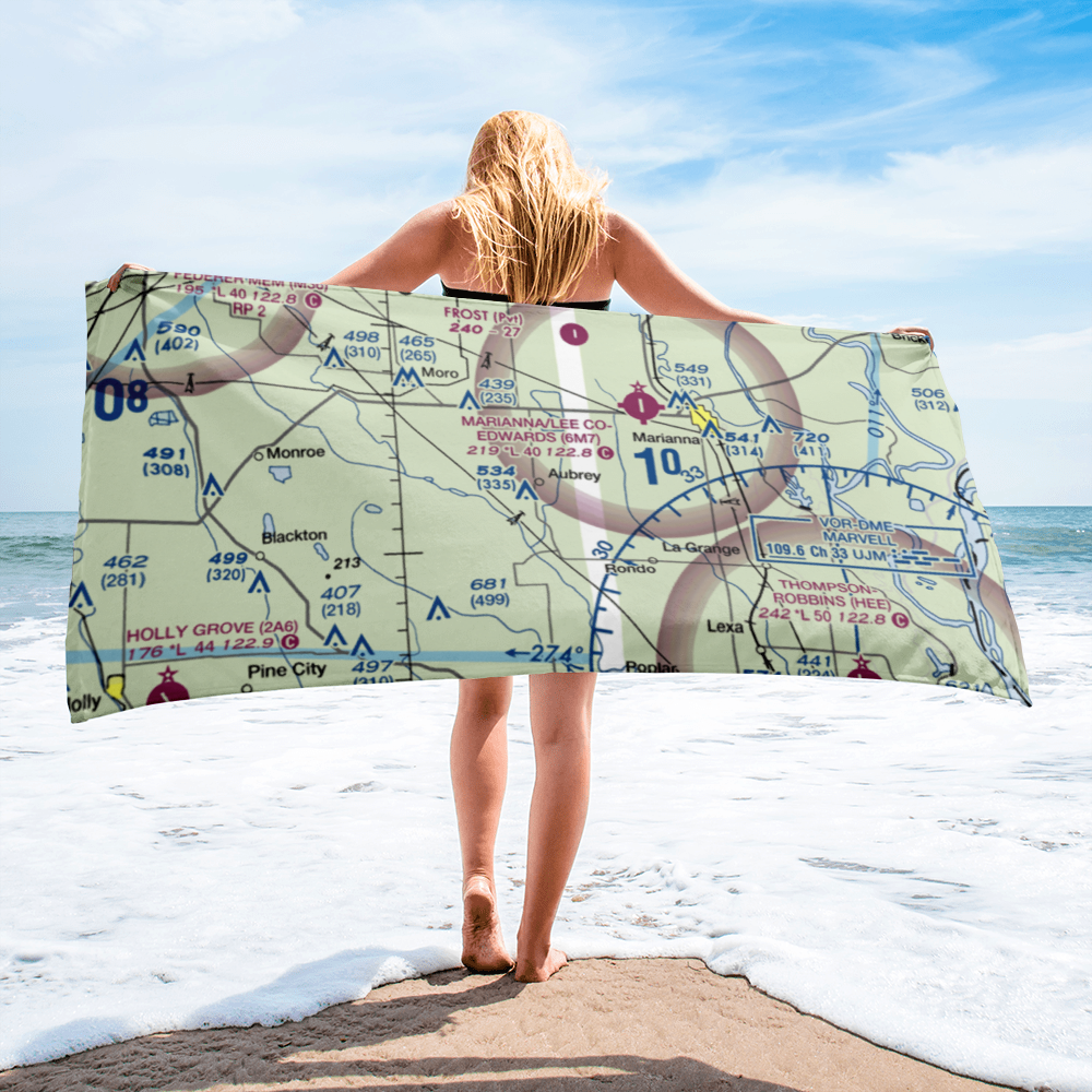 Aubry Field (AUBRY) VFR Sectional Towel 