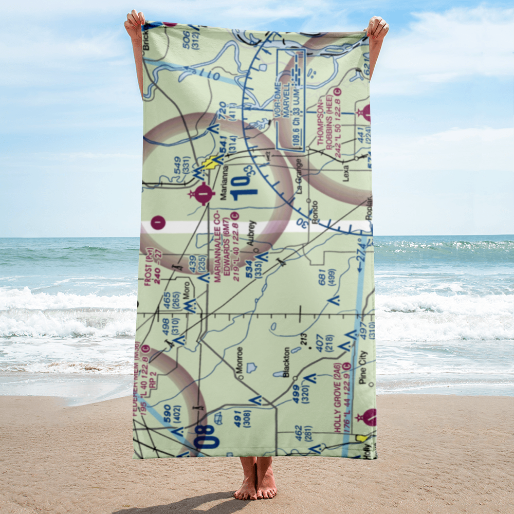 Aubry Field (AUBRY) VFR Sectional Towel 