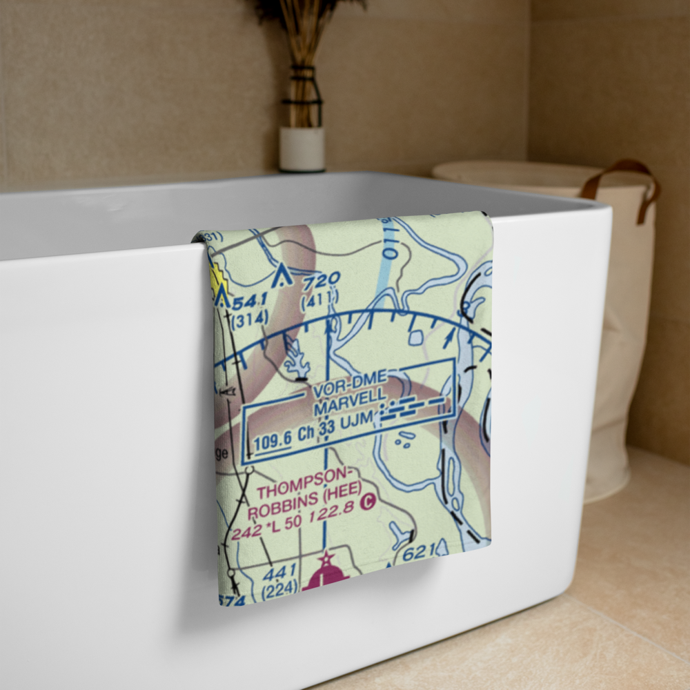 Aubry Field (AUBRY) VFR Sectional Towel 