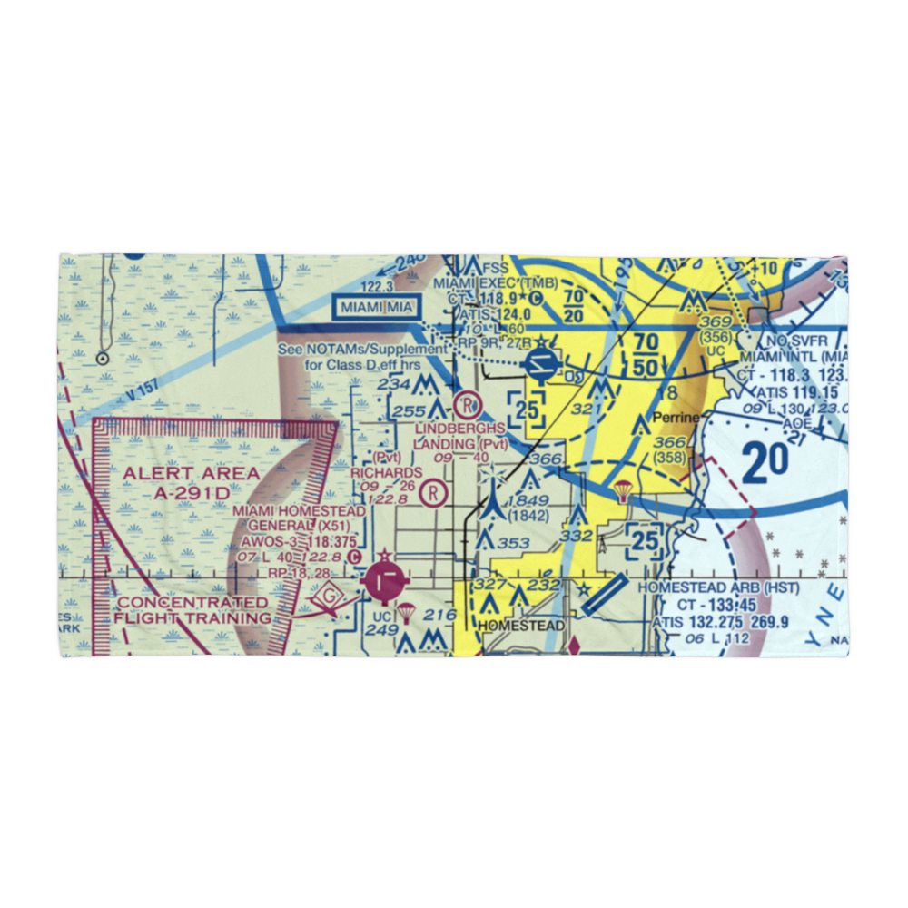 B & L Farms Airport (11FA) VFR Sectional Towel 