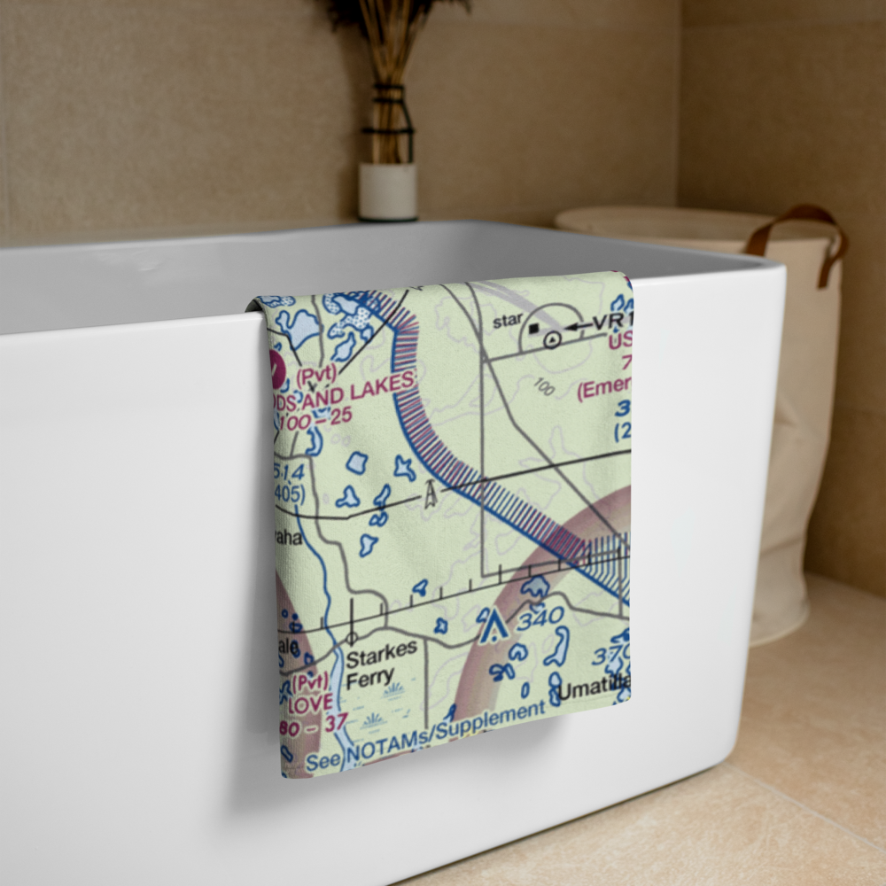 Back Achers Airport (8FL3) VFR Sectional Towel 