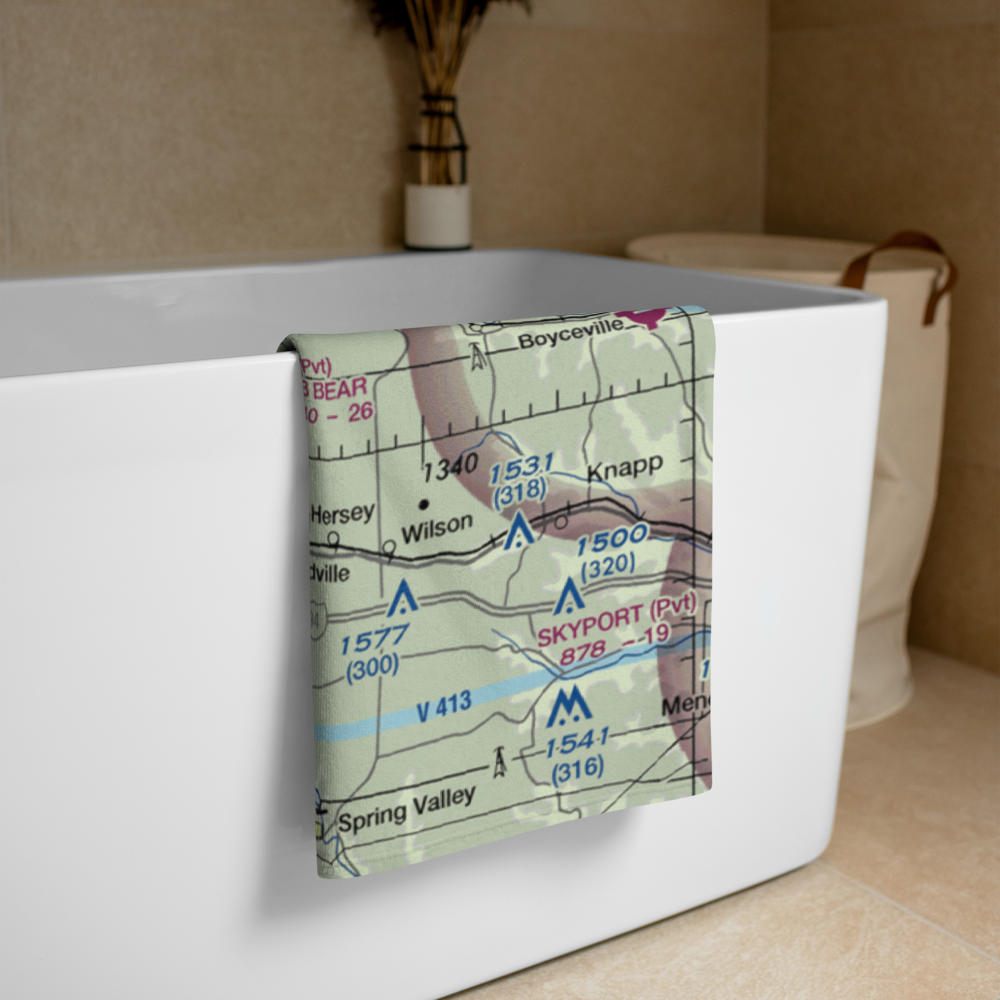 Baldwin Airport (WI14) VFR Sectional Towel 