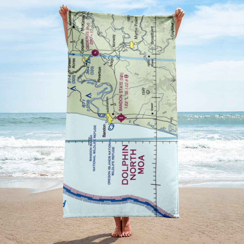 Bandon State Airport (S05) VFR Sectional Towel 