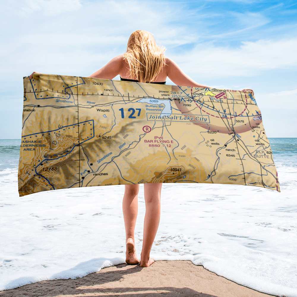 Bar Flying E Airport (2WY8) VFR Sectional Towel 