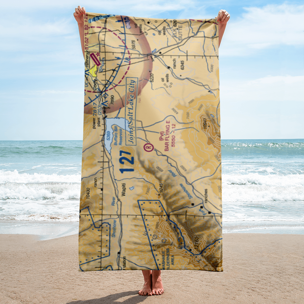 Bar Flying E Airport (2WY8) VFR Sectional Towel 