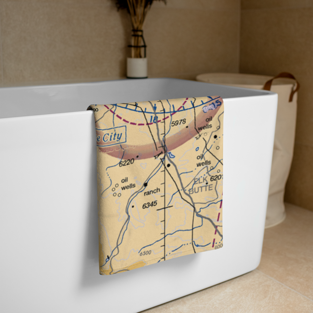 Bar Flying E Airport (2WY8) VFR Sectional Towel 