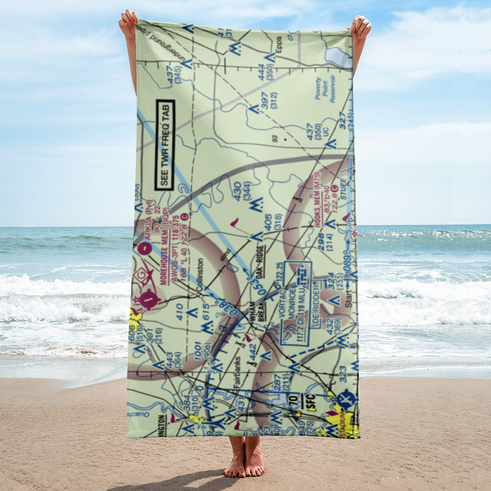 Barham Airport (01LA) VFR Sectional Towel 