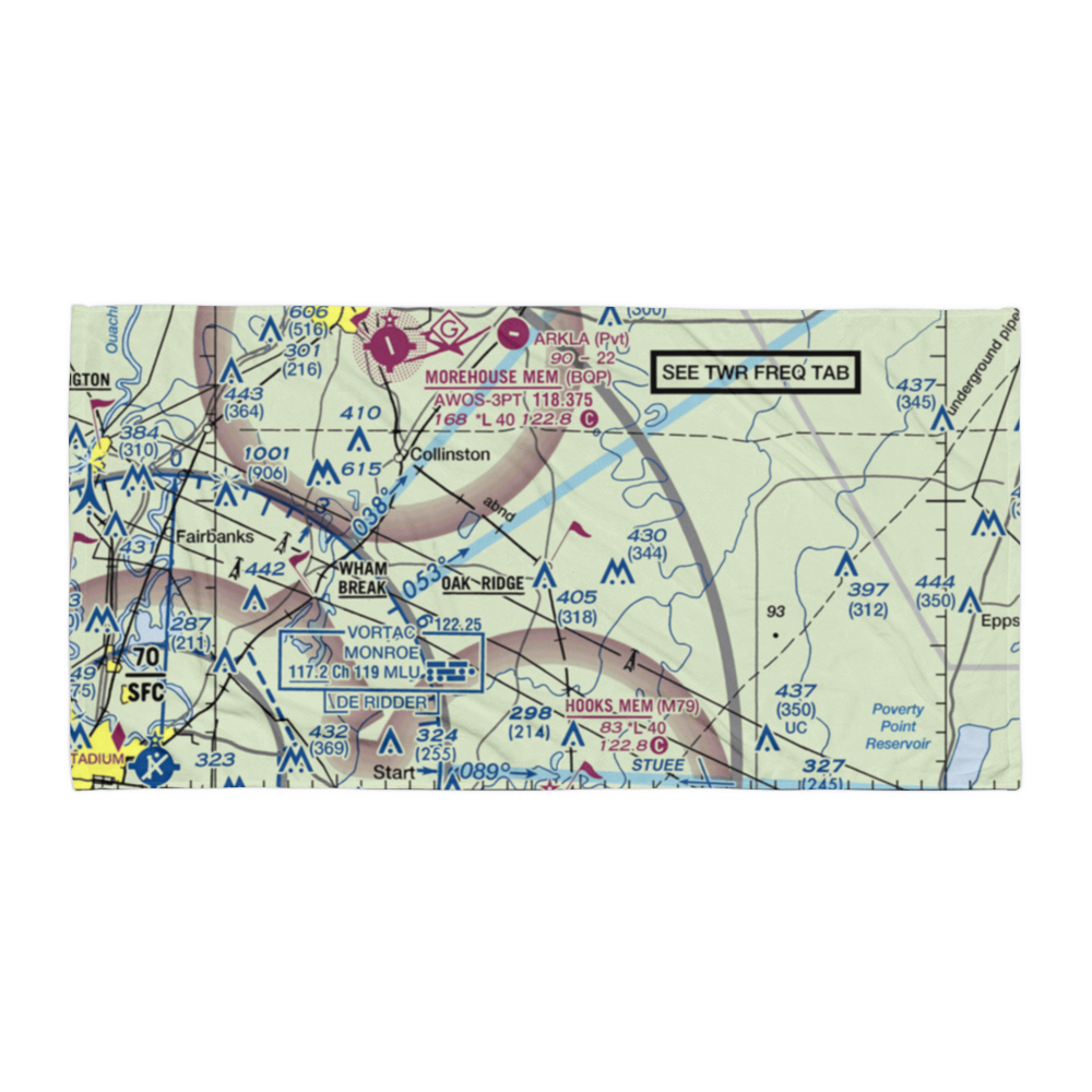 Barham Airport (01LA) VFR Sectional Towel 