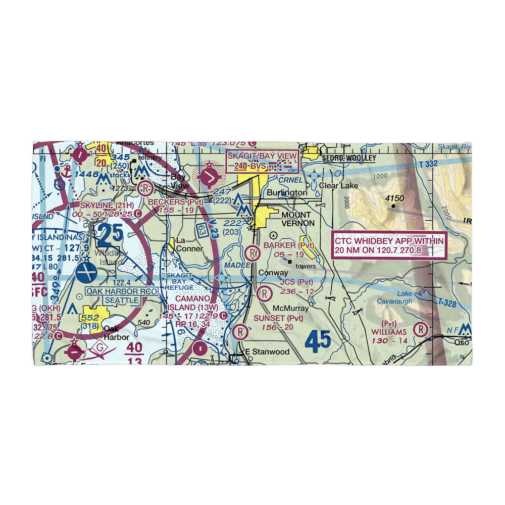 Barker Airport (WA07) VFR Sectional Towel 