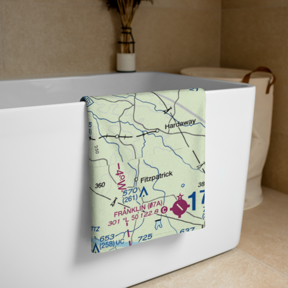 Bartlett Ranch Airport (AL79) VFR Sectional Towel 