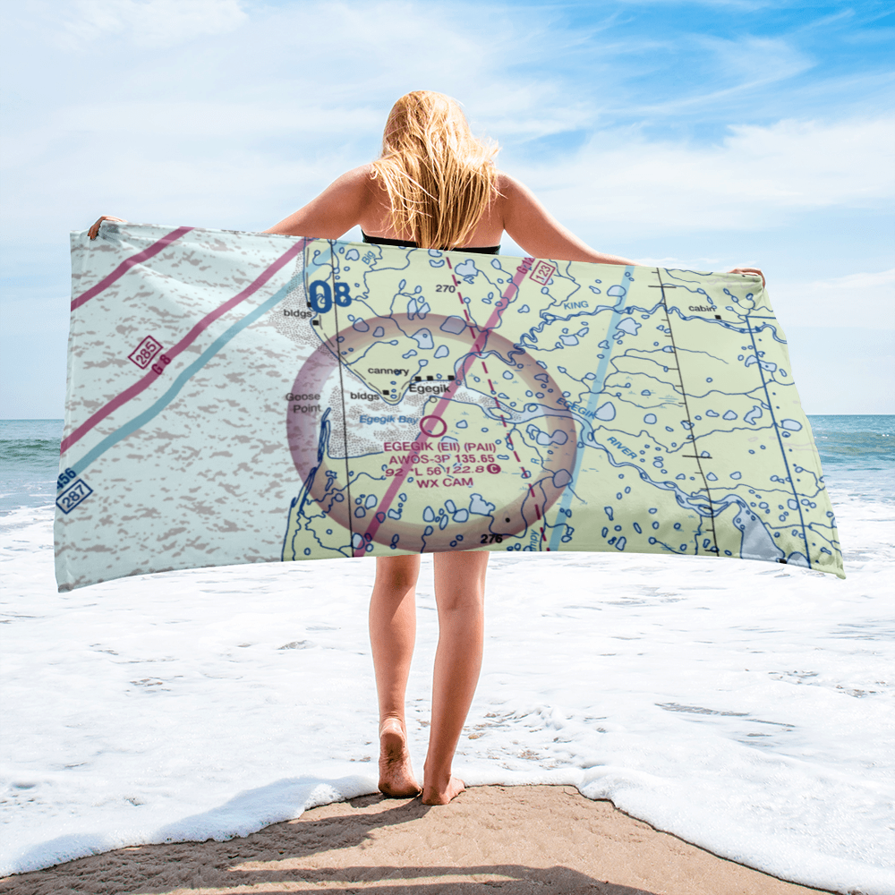 Bartletts Airport (AK96) VFR Sectional Towel 