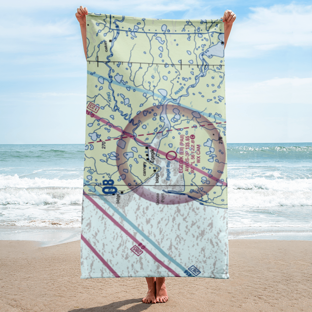 Bartletts Airport (AK96) VFR Sectional Towel 