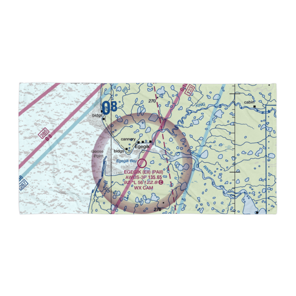 Bartletts Airport (AK96) VFR Sectional Towel 