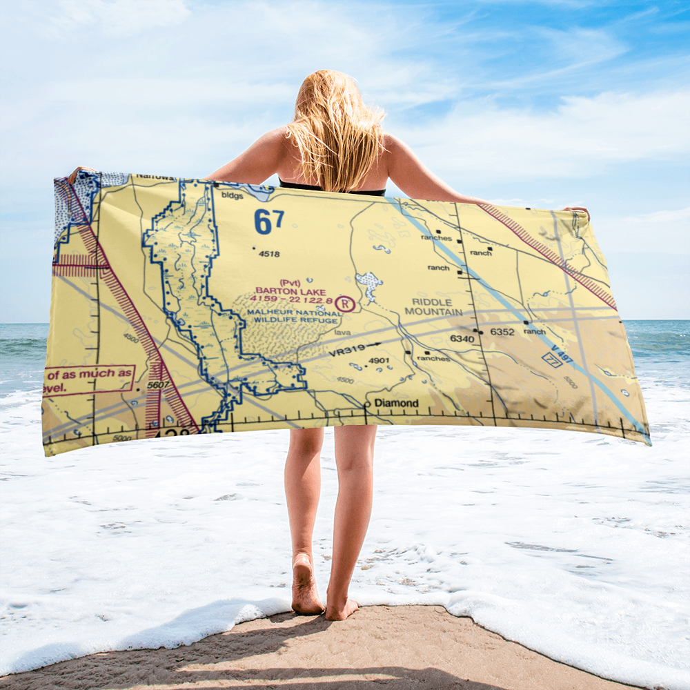 Barton Lake Ranch Airport (OR08) VFR Sectional Towel 