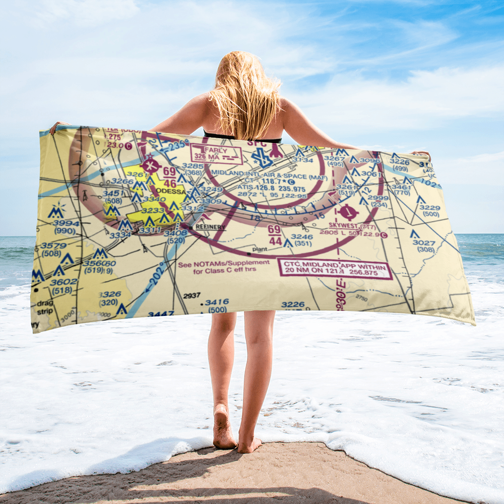 Bates Field (71TA) VFR Sectional Towel 