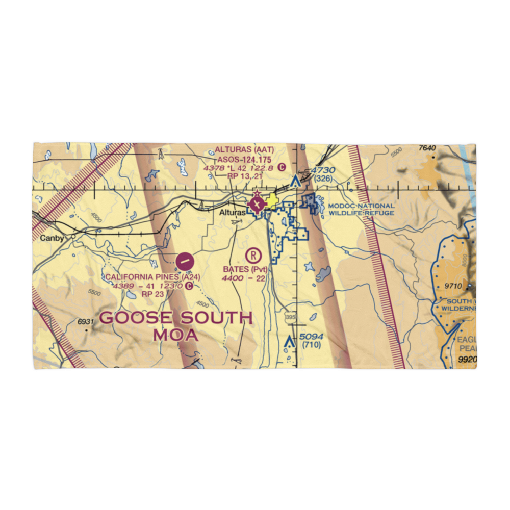 Bates Field (CA06) VFR Sectional Towel 