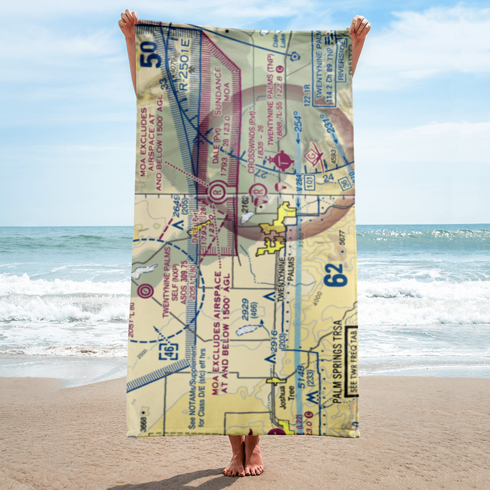 Bauer Airport (61CA) VFR Sectional Towel 