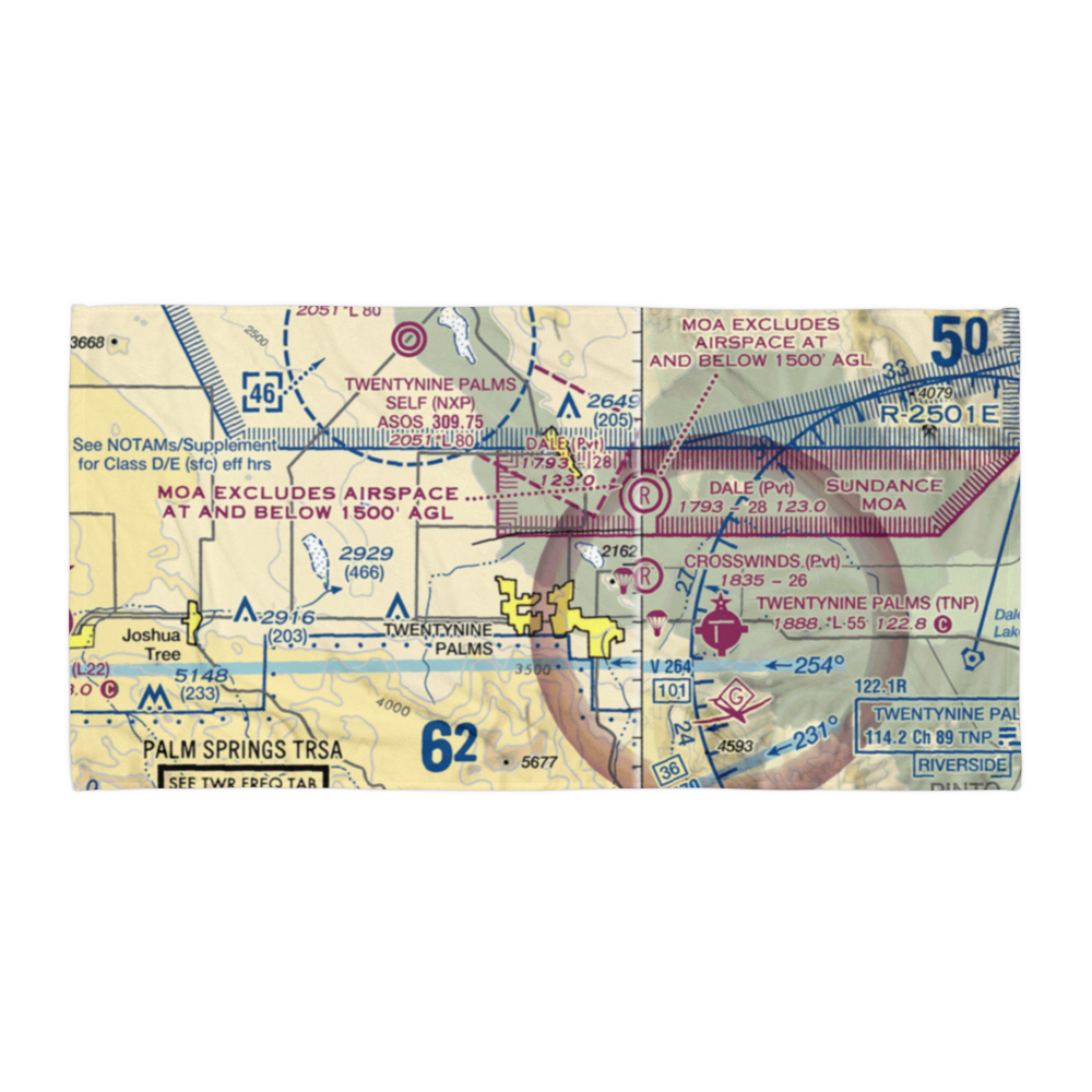 Bauer Airport (61CA) VFR Sectional Towel 