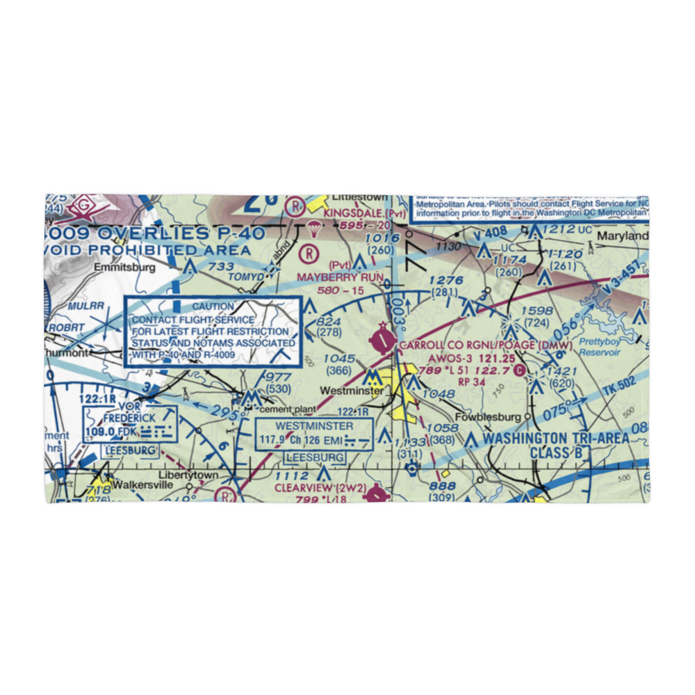 Baugher's Orchard Airport (07MD) VFR Sectional Towel 