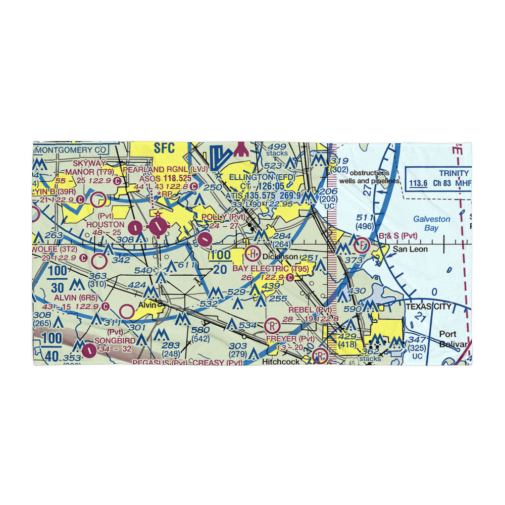 Bay Electric Supply Heliport (T95) VFR Sectional Towel 