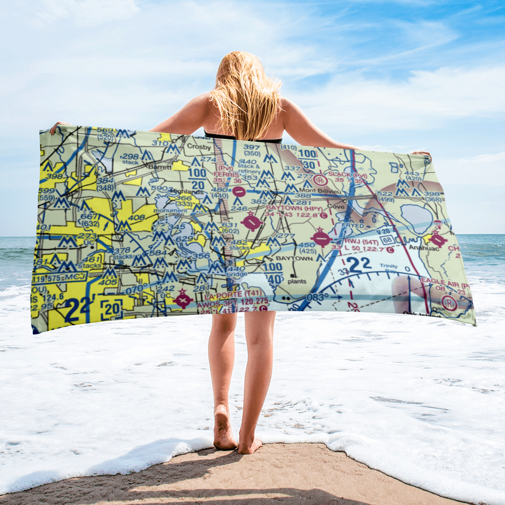 Baytown Airport (HPY) VFR Sectional Towel 