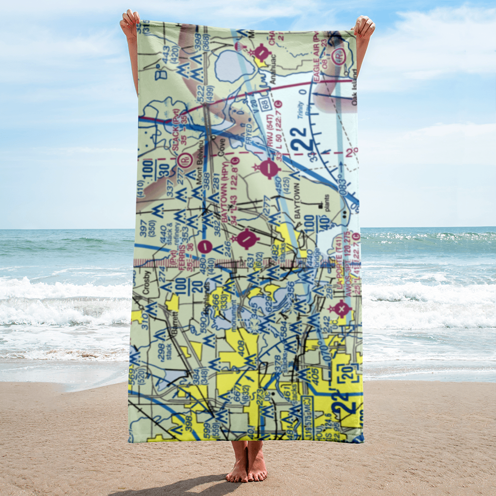 Baytown Airport (HPY) VFR Sectional Towel 