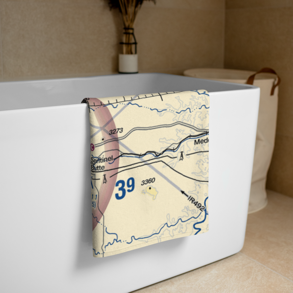 Beach Airport (20U) VFR Sectional Towel 